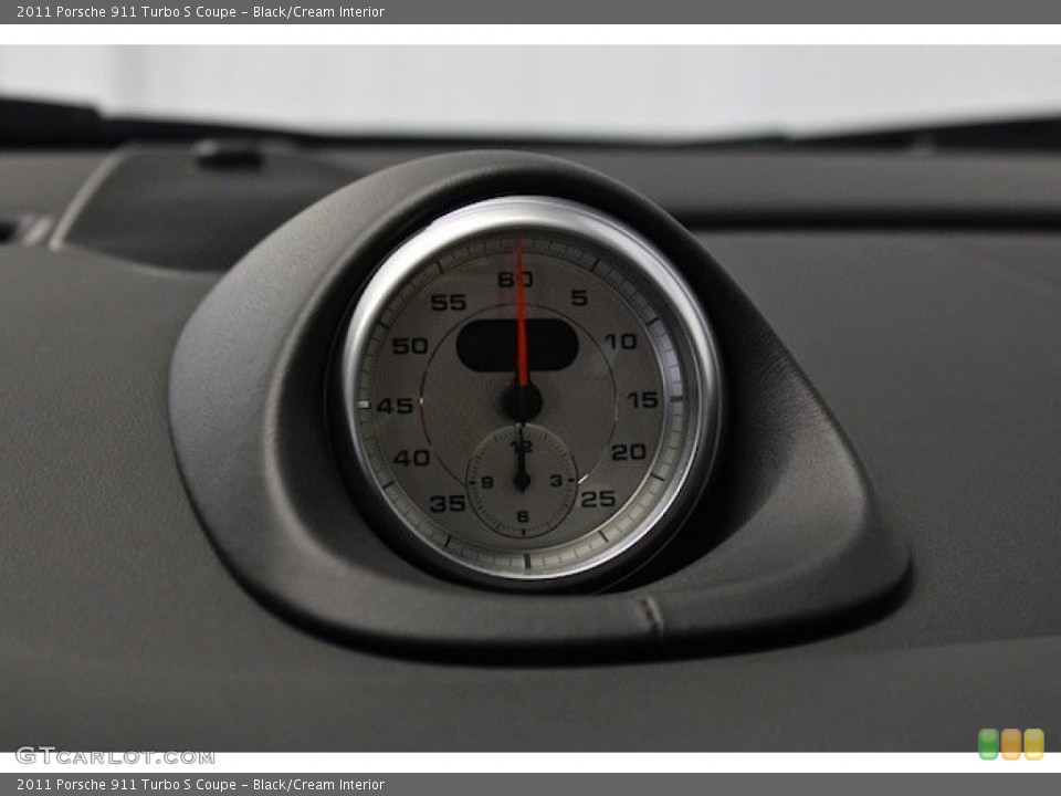 Black/Cream Interior Gauges for the 2011 Porsche 911 Turbo S Coupe #80812345