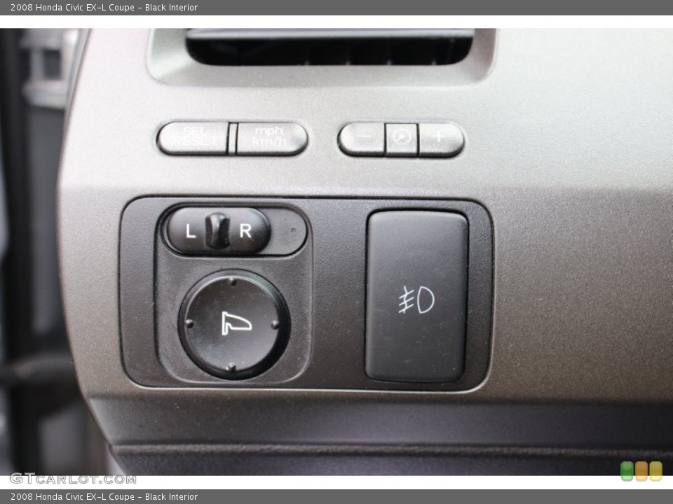 Black Interior Controls for the 2008 Honda Civic EX-L Coupe #80812421