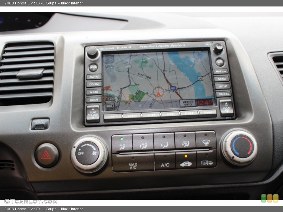 Black Interior Navigation for the 2008 Honda Civic EX-L Coupe #80812520
