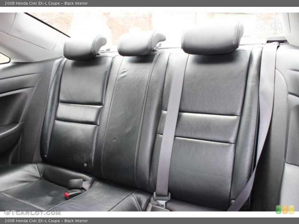 Black Interior Rear Seat for the 2008 Honda Civic EX-L Coupe #80812625