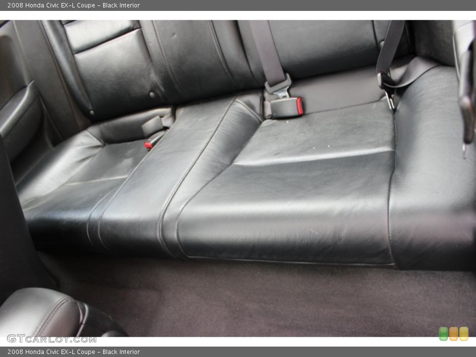Black Interior Rear Seat for the 2008 Honda Civic EX-L Coupe #80812648