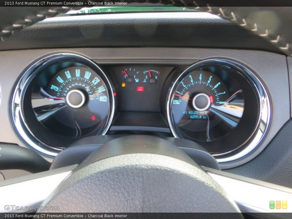 Charcoal Black Interior Gauges for the 2013 Ford Mustang GT Premium Convertible #80812798