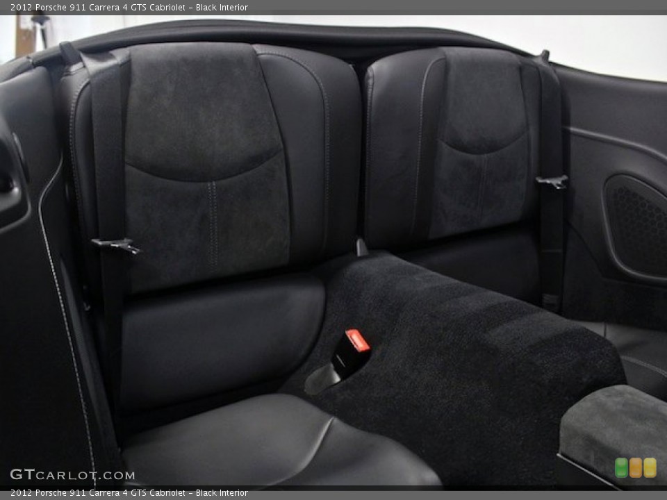 Black Interior Rear Seat for the 2012 Porsche 911 Carrera 4 GTS Cabriolet #80813653