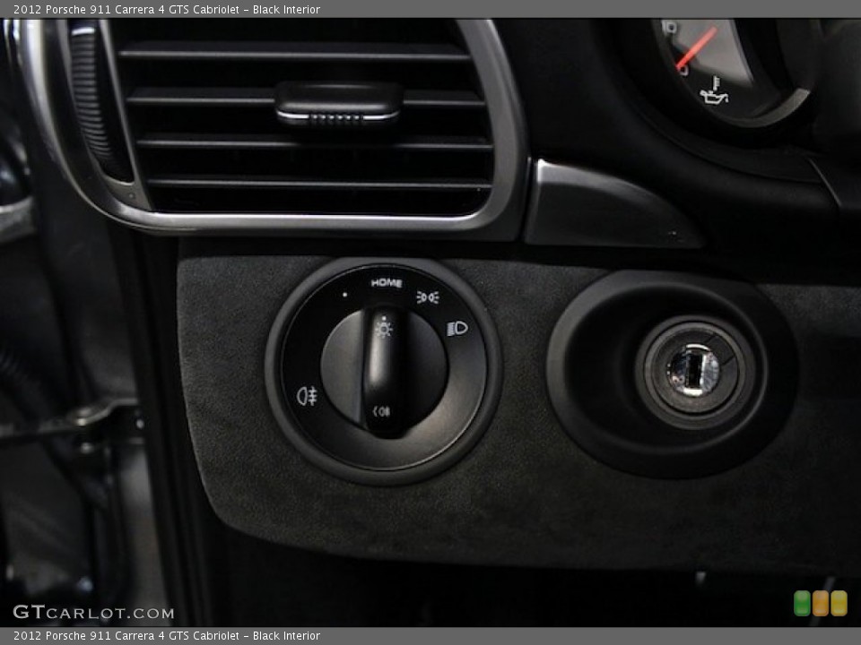 Black Interior Controls for the 2012 Porsche 911 Carrera 4 GTS Cabriolet #80813700