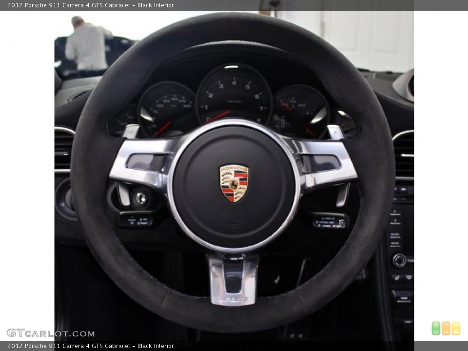 Black Interior Steering Wheel for the 2012 Porsche 911 Carrera 4 GTS Cabriolet #80813755