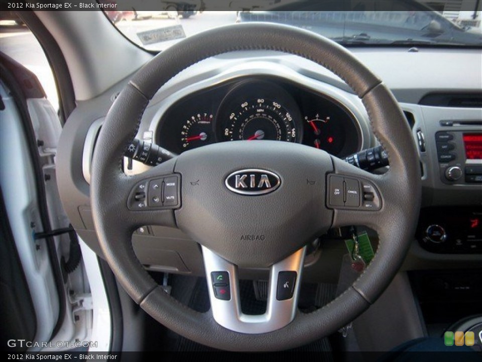 Black Interior Steering Wheel for the 2012 Kia Sportage EX #80814231
