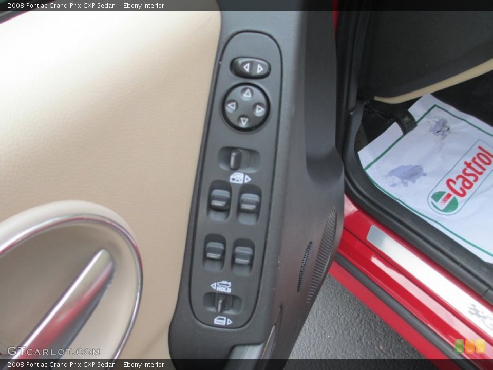 Ebony Interior Controls for the 2008 Pontiac Grand Prix GXP Sedan #80822212