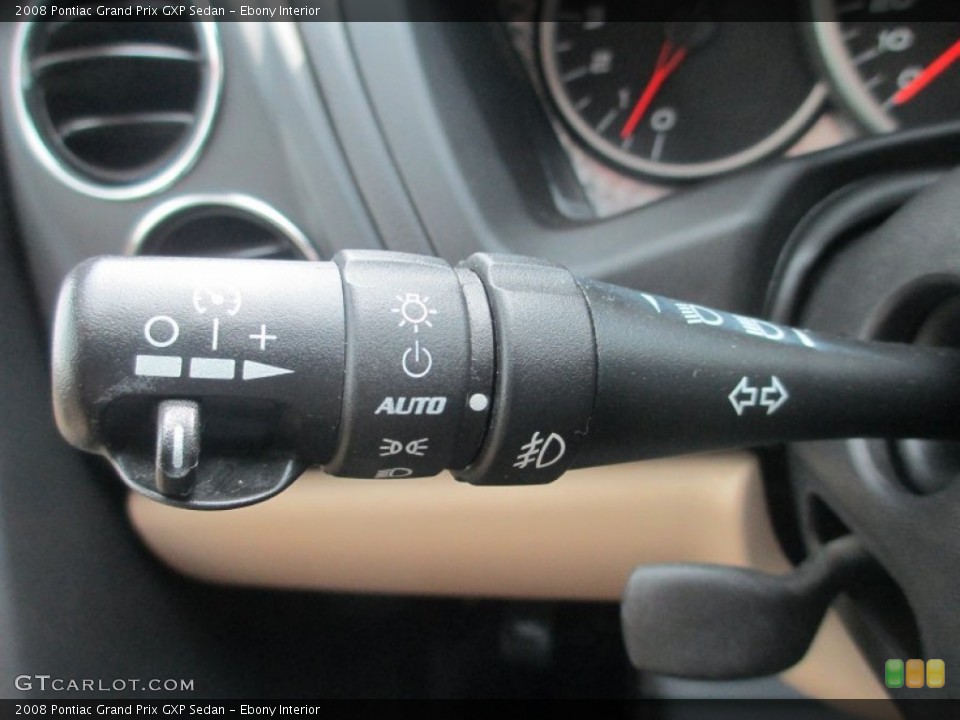 Ebony Interior Controls for the 2008 Pontiac Grand Prix GXP Sedan #80822325