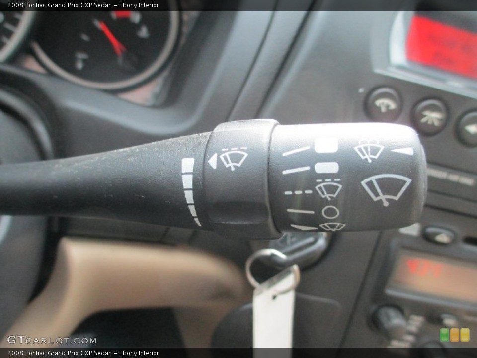 Ebony Interior Controls for the 2008 Pontiac Grand Prix GXP Sedan #80822346