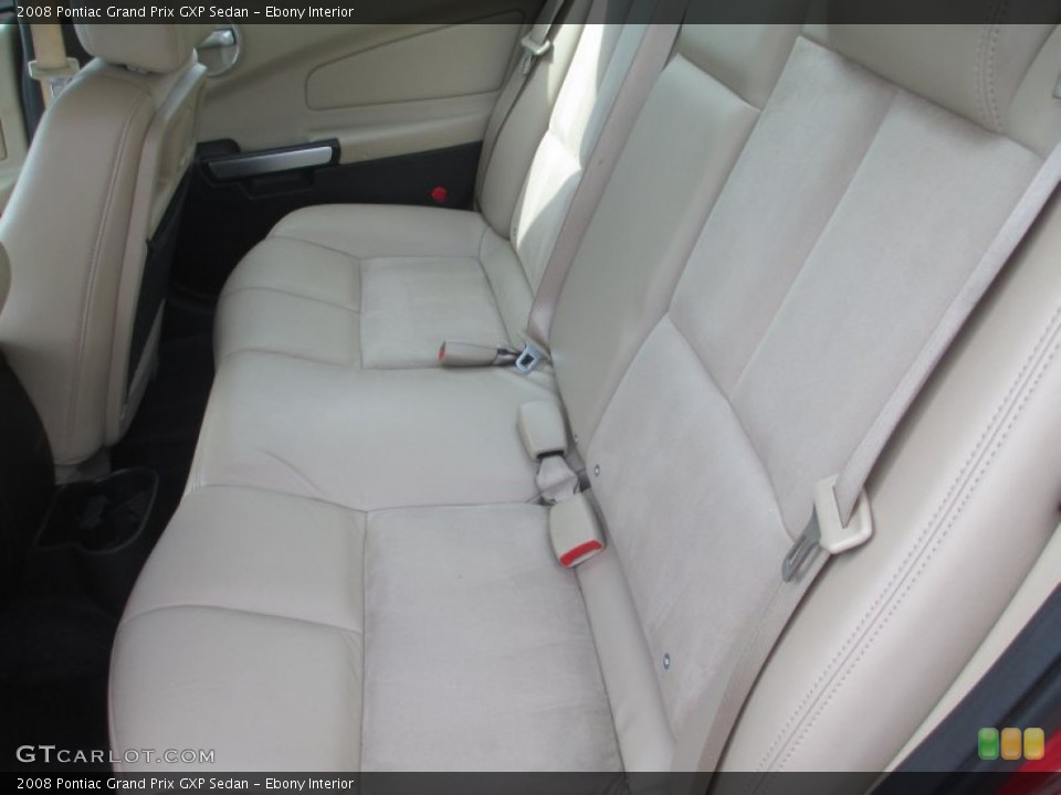 Ebony Interior Rear Seat for the 2008 Pontiac Grand Prix GXP Sedan #80822597