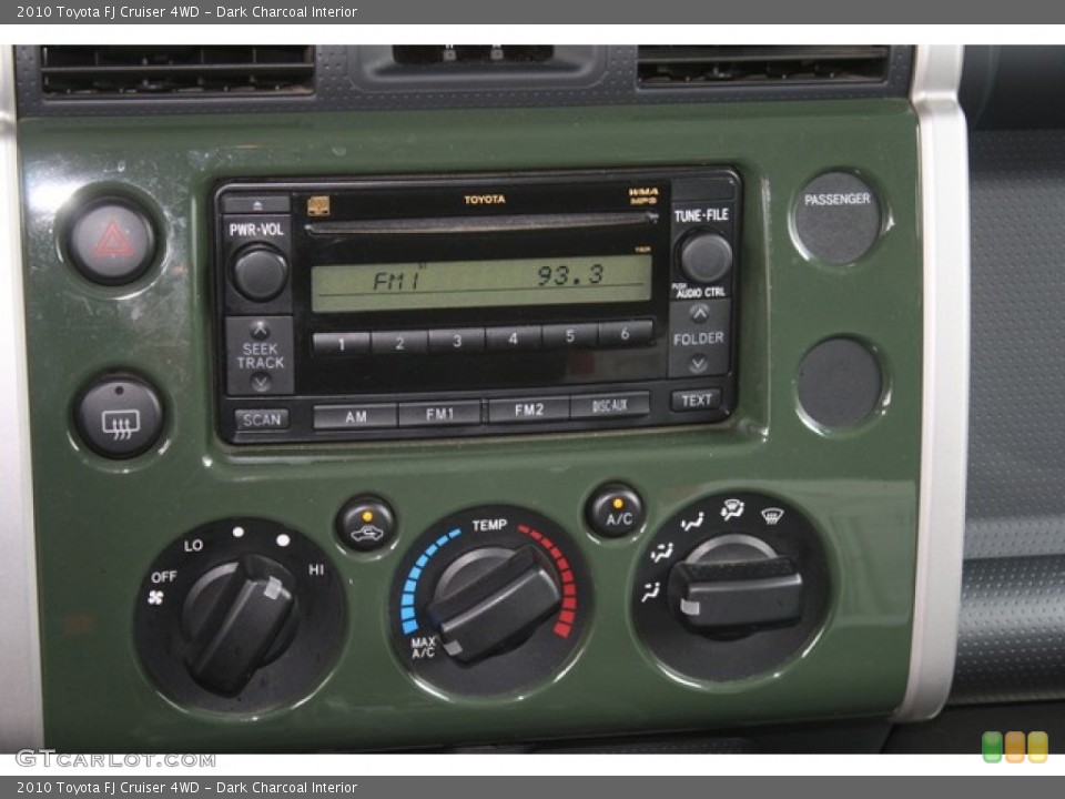 Dark Charcoal Interior Controls for the 2010 Toyota FJ Cruiser 4WD #80822968