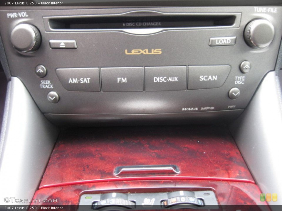 Black Interior Controls for the 2007 Lexus IS 250 #80823184