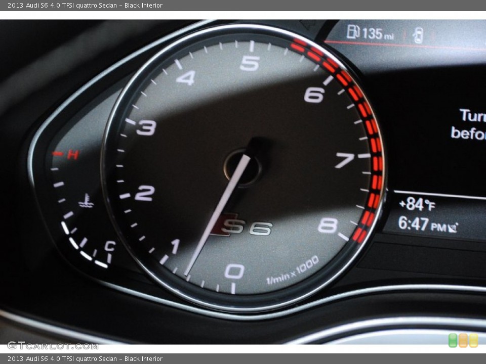 Black Interior Gauges for the 2013 Audi S6 4.0 TFSI quattro Sedan #80828201