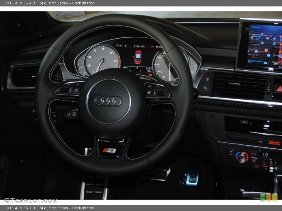 Black Interior Steering Wheel for the 2013 Audi S6 4.0 TFSI quattro Sedan #80828372