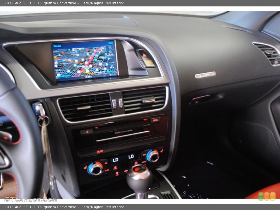 Black/Magma Red Interior Controls for the 2013 Audi S5 3.0 TFSI quattro Convertible #80829455