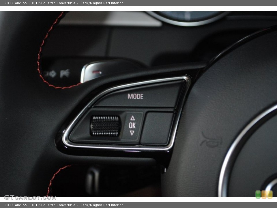 Black/Magma Red Interior Controls for the 2013 Audi S5 3.0 TFSI quattro Convertible #80829553