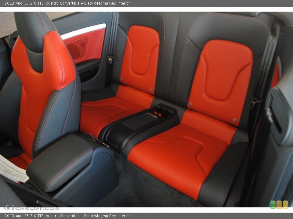 Black/Magma Red Interior Rear Seat for the 2013 Audi S5 3.0 TFSI quattro Convertible #80829709