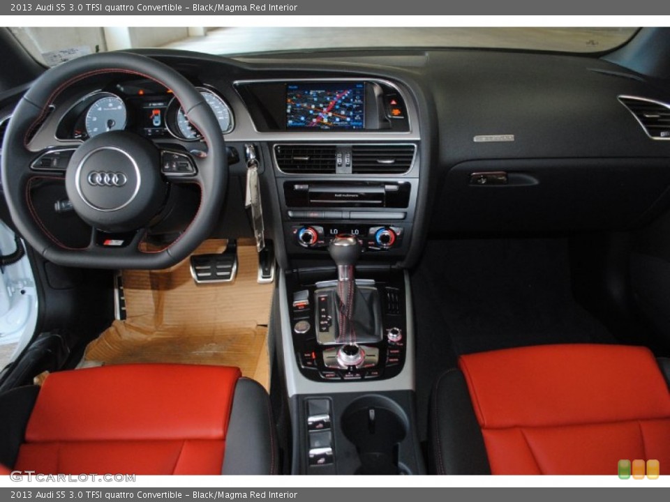 Black/Magma Red Interior Dashboard for the 2013 Audi S5 3.0 TFSI quattro Convertible #80829730
