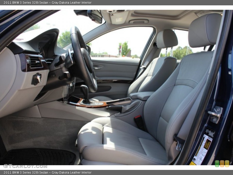 Gray Dakota Leather Interior Photo for the 2011 BMW 3 Series 328i Sedan #80830138