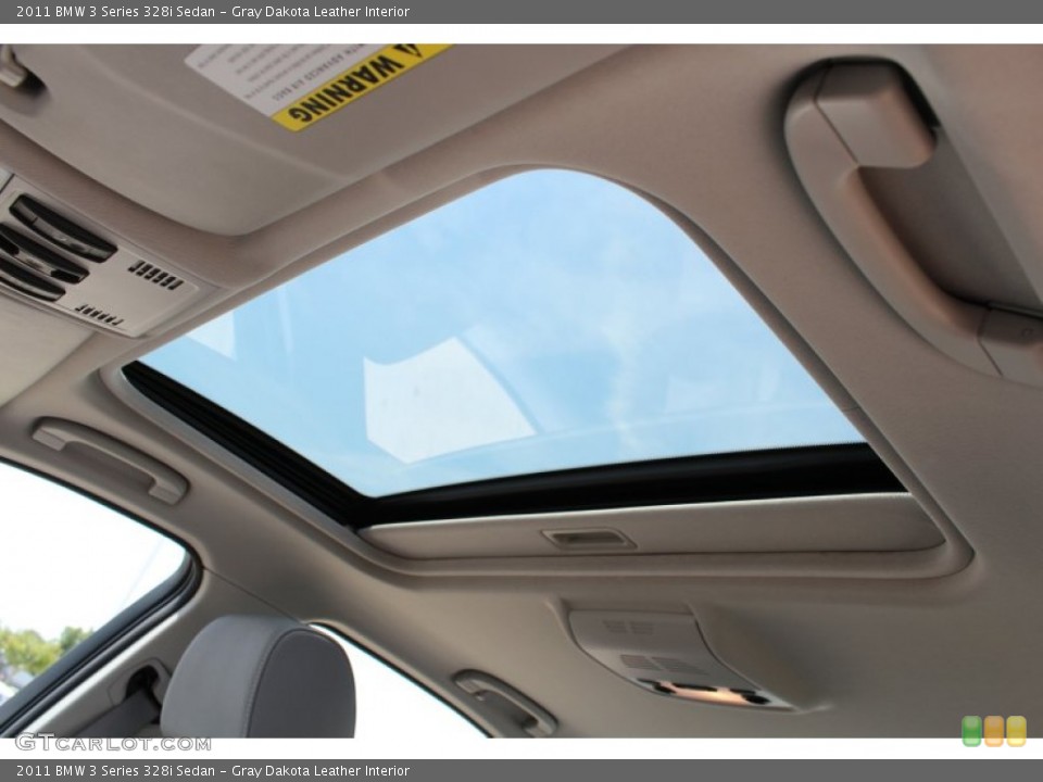 Gray Dakota Leather Interior Sunroof for the 2011 BMW 3 Series 328i Sedan #80830288