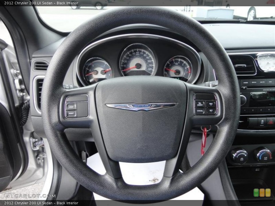 Black Interior Steering Wheel for the 2012 Chrysler 200 LX Sedan #80833351