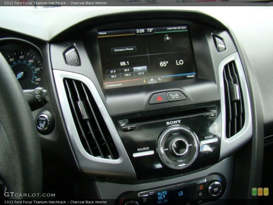 Charcoal Black Interior Controls for the 2013 Ford Focus Titanium Hatchback #80835712