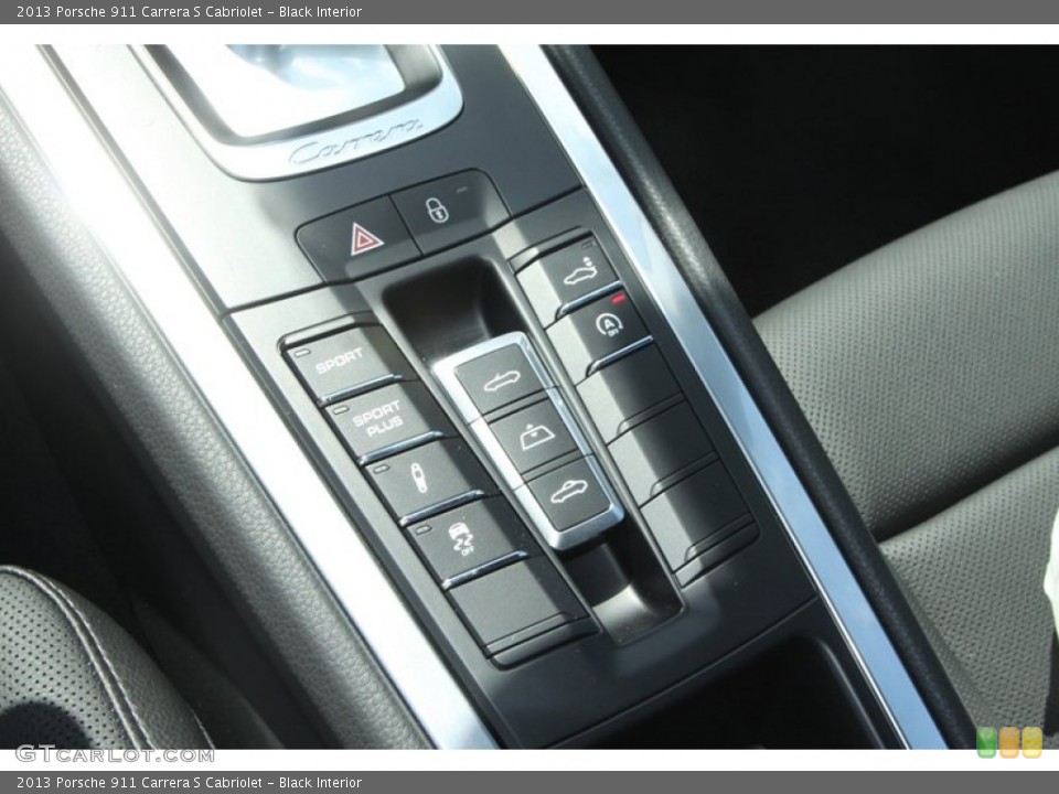 Black Interior Controls for the 2013 Porsche 911 Carrera S Cabriolet #80836804