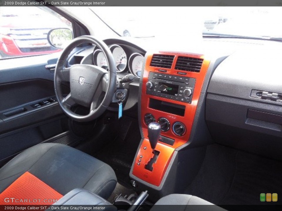 Dark Slate Gray/Orange Interior Dashboard for the 2009 Dodge Caliber SXT #80838811