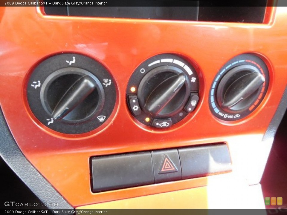 Dark Slate Gray/Orange Interior Controls for the 2009 Dodge Caliber SXT #80838985