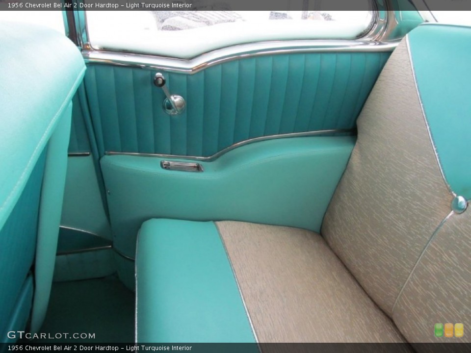 Light Turquoise Interior Rear Seat for the 1956 Chevrolet Bel Air 2 Door Hardtop #80839813