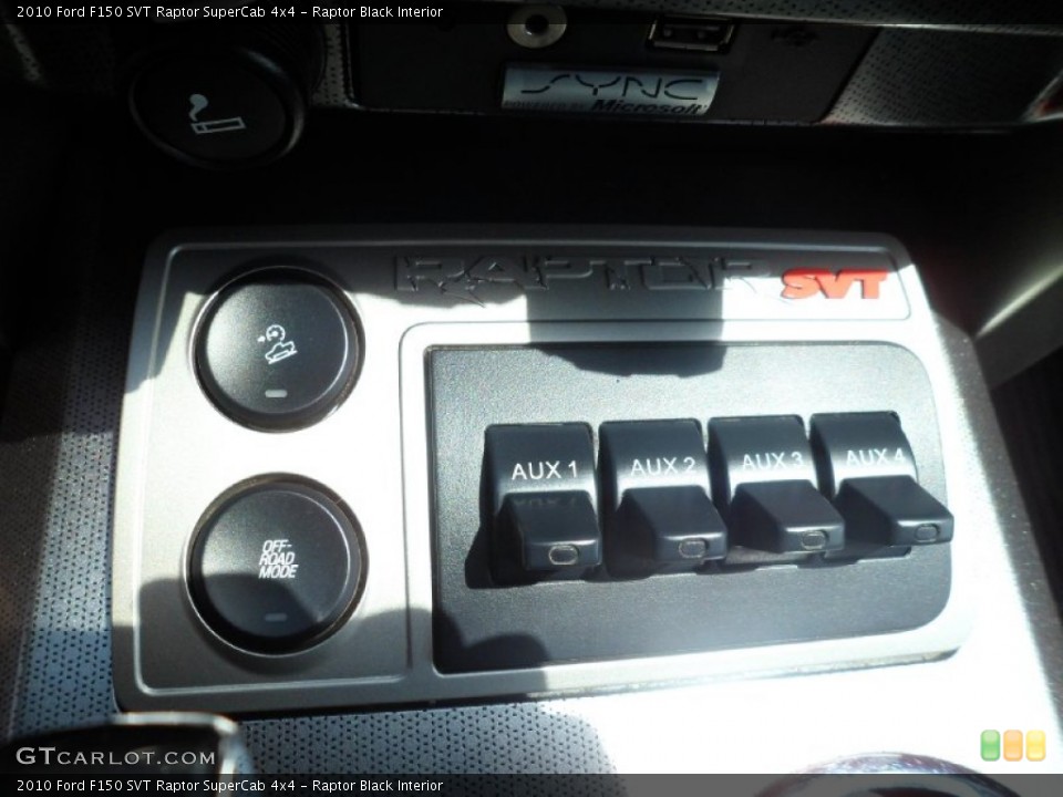 Raptor Black Interior Controls for the 2010 Ford F150 SVT Raptor SuperCab 4x4 #80839996
