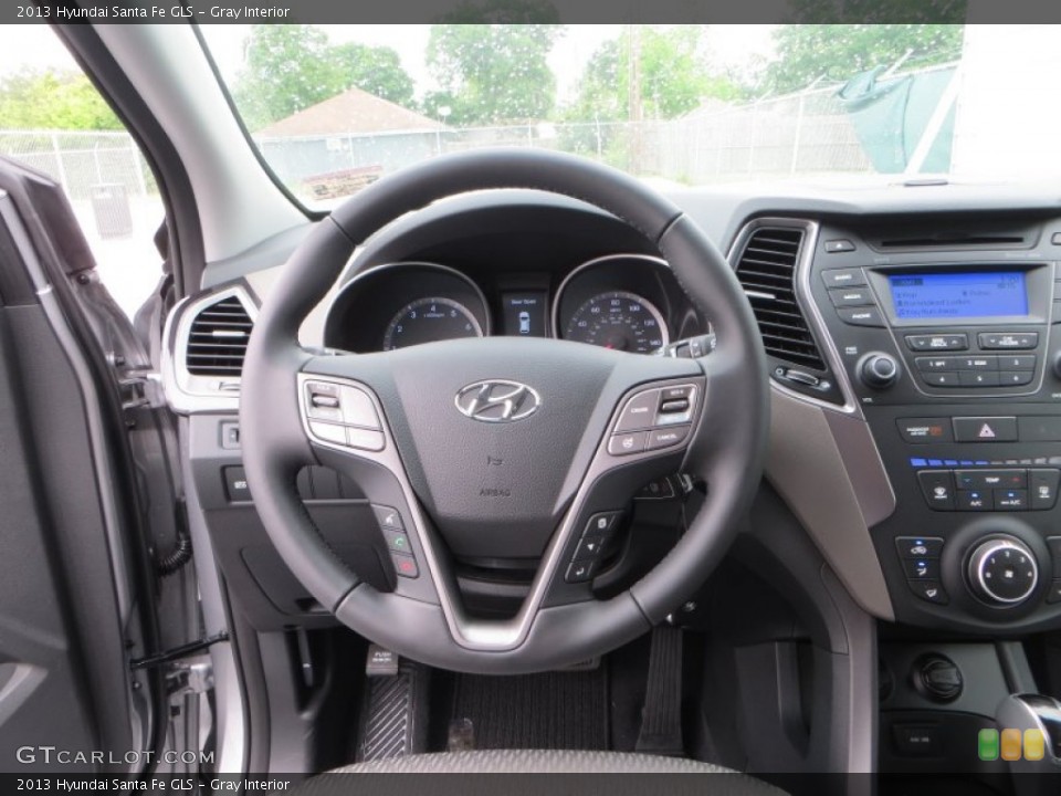 Gray Interior Steering Wheel for the 2013 Hyundai Santa Fe GLS #80841952