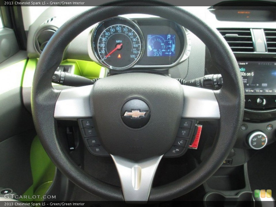 Green/Green Interior Steering Wheel for the 2013 Chevrolet Spark LS #80843104
