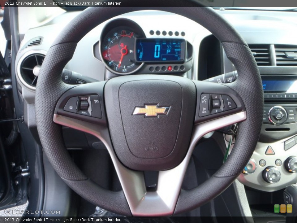 Jet Black/Dark Titanium Interior Steering Wheel for the 2013 Chevrolet Sonic LT Hatch #80843221