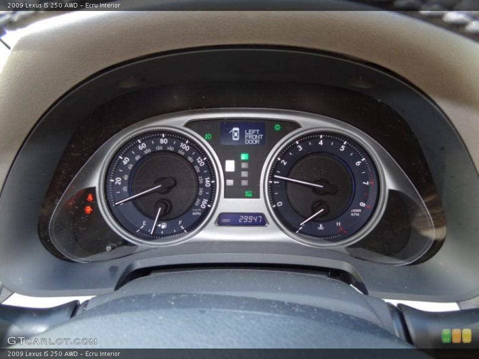 Ecru Interior Gauges for the 2009 Lexus IS 250 AWD #80844292