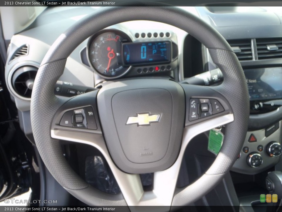 Jet Black/Dark Titanium Interior Steering Wheel for the 2013 Chevrolet Sonic LT Sedan #80845022