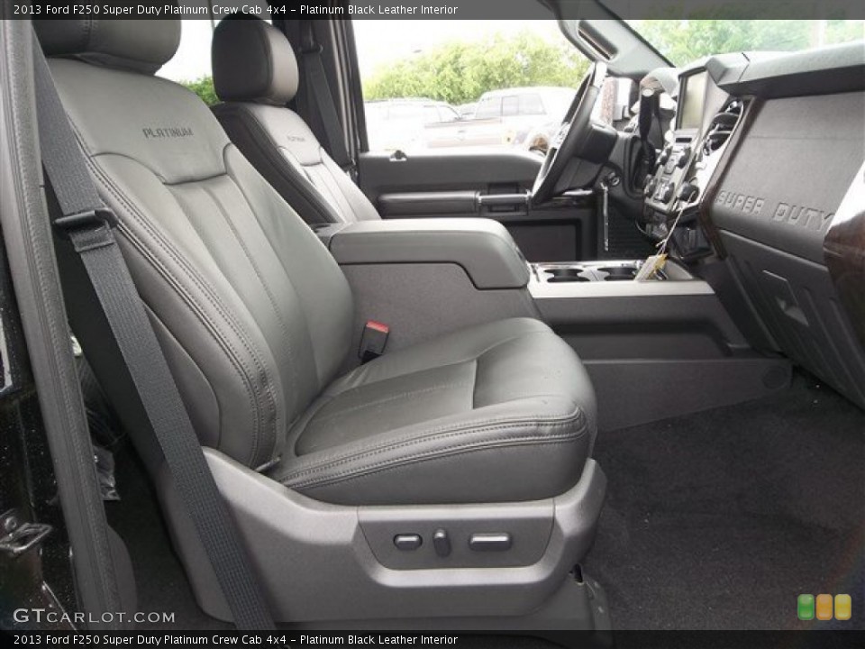 Platinum Black Leather Interior Photo for the 2013 Ford F250 Super Duty Platinum Crew Cab 4x4 #80845943