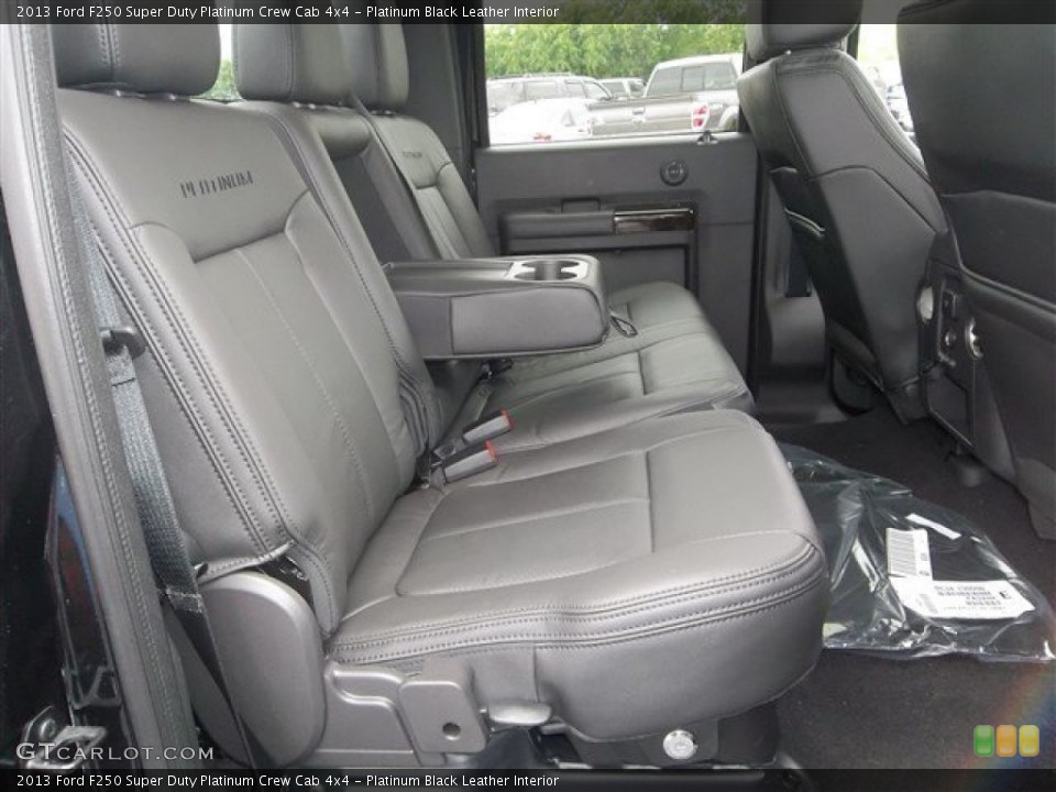 Platinum Black Leather Interior Rear Seat for the 2013 Ford F250 Super Duty Platinum Crew Cab 4x4 #80845988