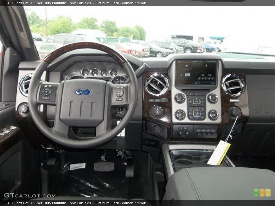 Platinum Black Leather Interior Dashboard for the 2013 Ford F250 Super Duty Platinum Crew Cab 4x4 #80846078