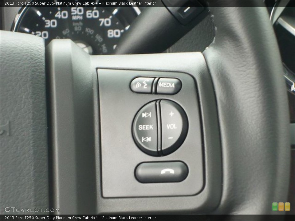 Platinum Black Leather Interior Controls for the 2013 Ford F250 Super Duty Platinum Crew Cab 4x4 #80846140