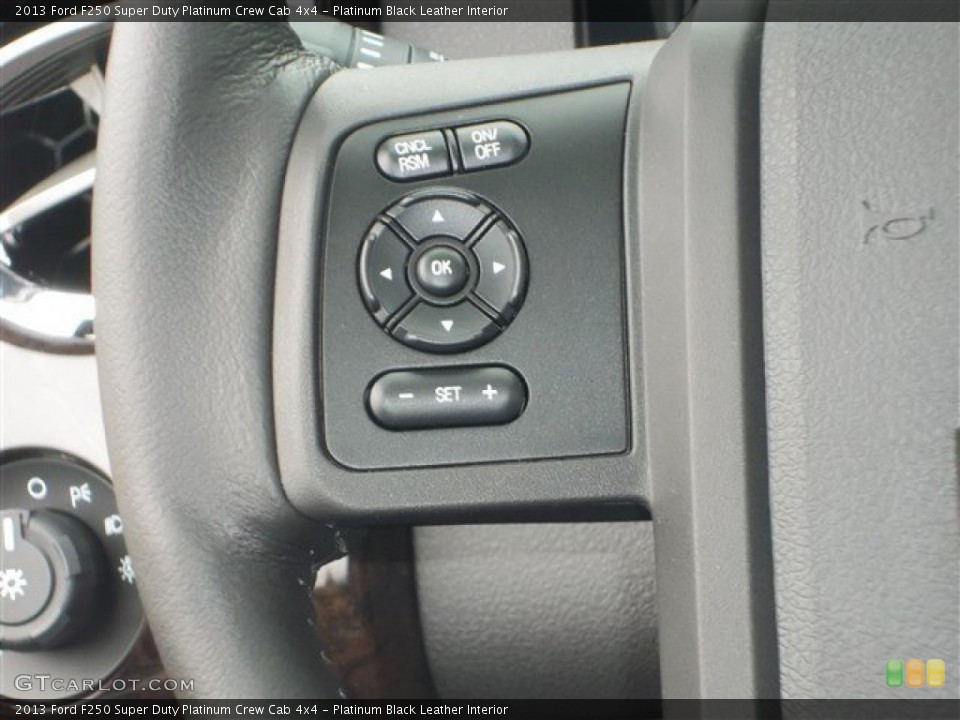 Platinum Black Leather Interior Controls for the 2013 Ford F250 Super Duty Platinum Crew Cab 4x4 #80846161
