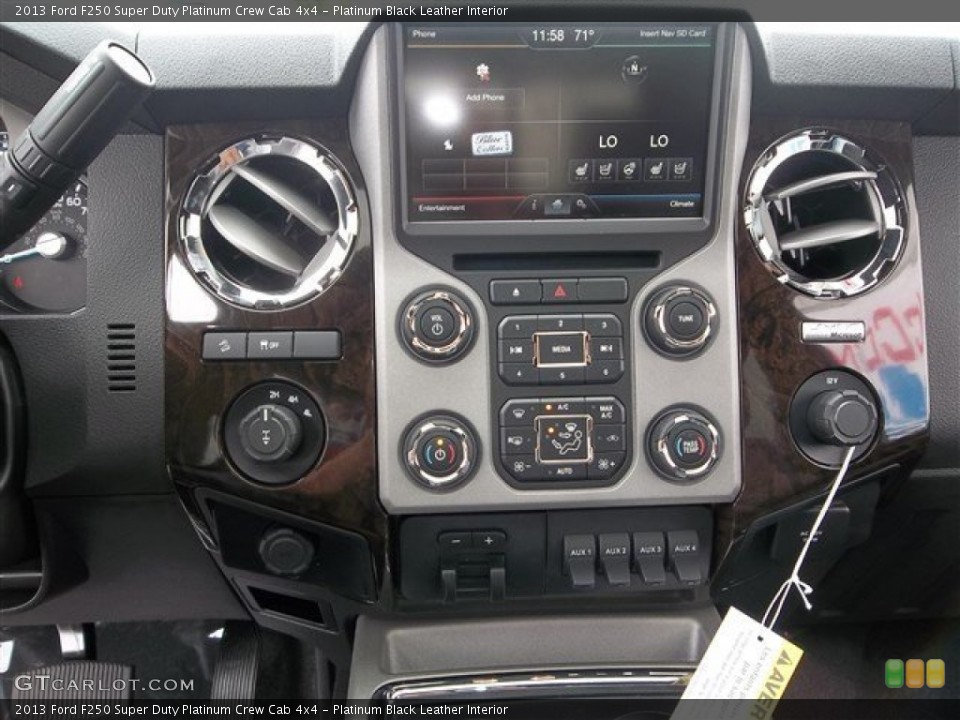 Platinum Black Leather Interior Controls for the 2013 Ford F250 Super Duty Platinum Crew Cab 4x4 #80846288