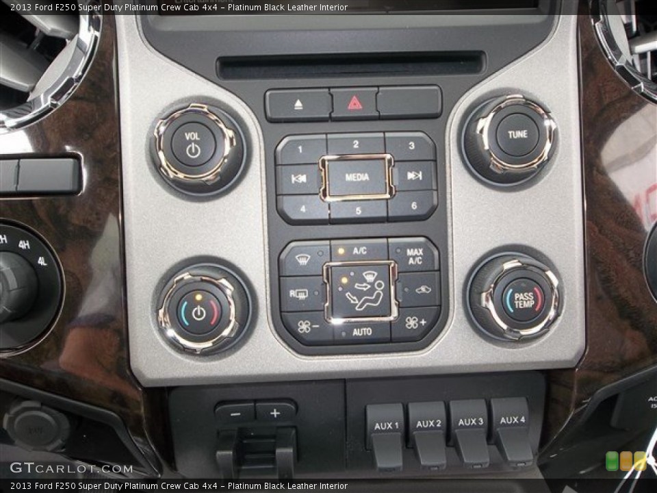 Platinum Black Leather Interior Controls for the 2013 Ford F250 Super Duty Platinum Crew Cab 4x4 #80846311