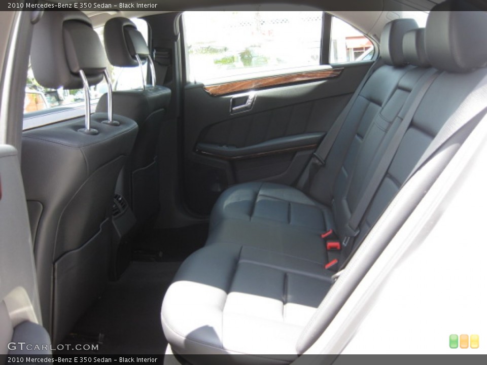 Black Interior Rear Seat for the 2010 Mercedes-Benz E 350 Sedan #80846604