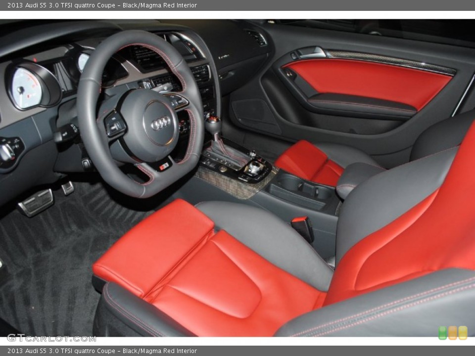 Black/Magma Red Interior Prime Interior for the 2013 Audi S5 3.0 TFSI quattro Coupe #80847840