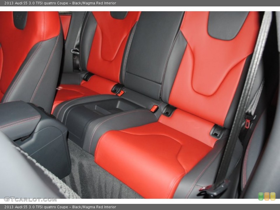 Black/Magma Red Interior Rear Seat for the 2013 Audi S5 3.0 TFSI quattro Coupe #80847954