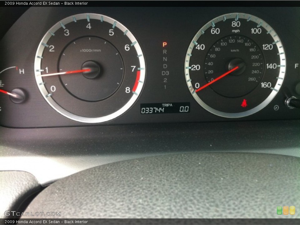 Black Interior Gauges for the 2009 Honda Accord EX Sedan #80847963