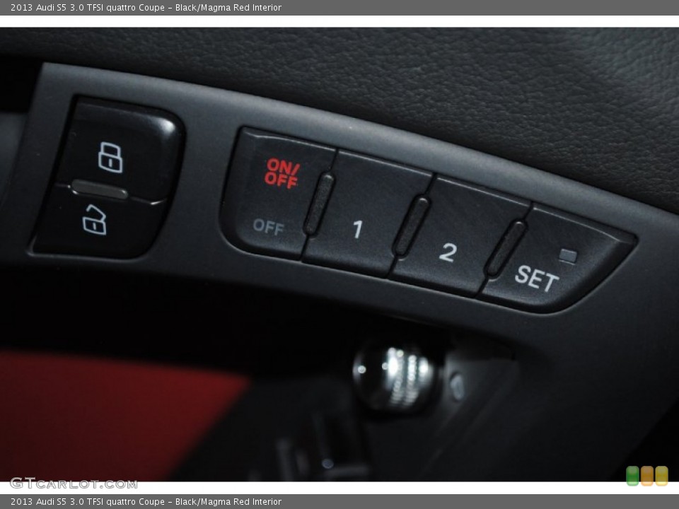 Black/Magma Red Interior Controls for the 2013 Audi S5 3.0 TFSI quattro Coupe #80847979