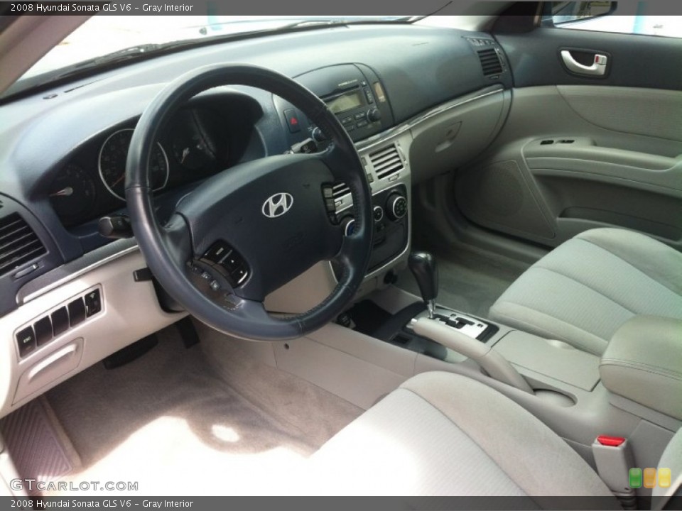 Gray Interior Prime Interior for the 2008 Hyundai Sonata GLS V6 #80848197