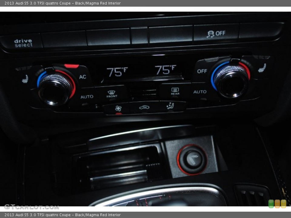 Black/Magma Red Interior Controls for the 2013 Audi S5 3.0 TFSI quattro Coupe #80848297